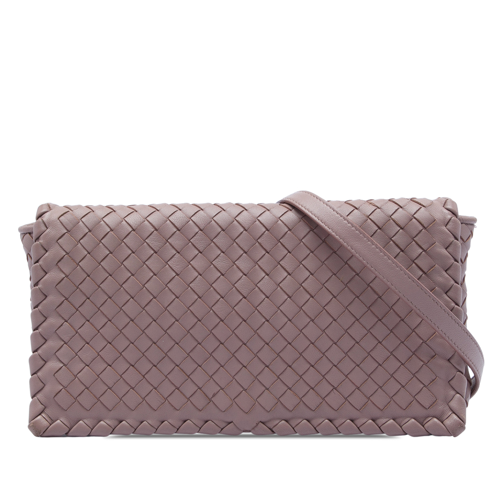 Pre-Loved Bottega Veneta Nappa Intrecciato Flap Crossbody